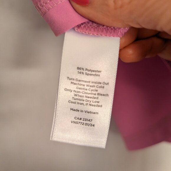 Pink, Light Weight Women's Stretch Tank, Petite XL - Picture 6 of 6